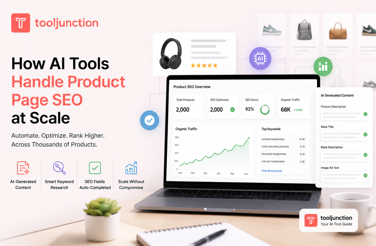 How AI tools handle product page SEO at scale